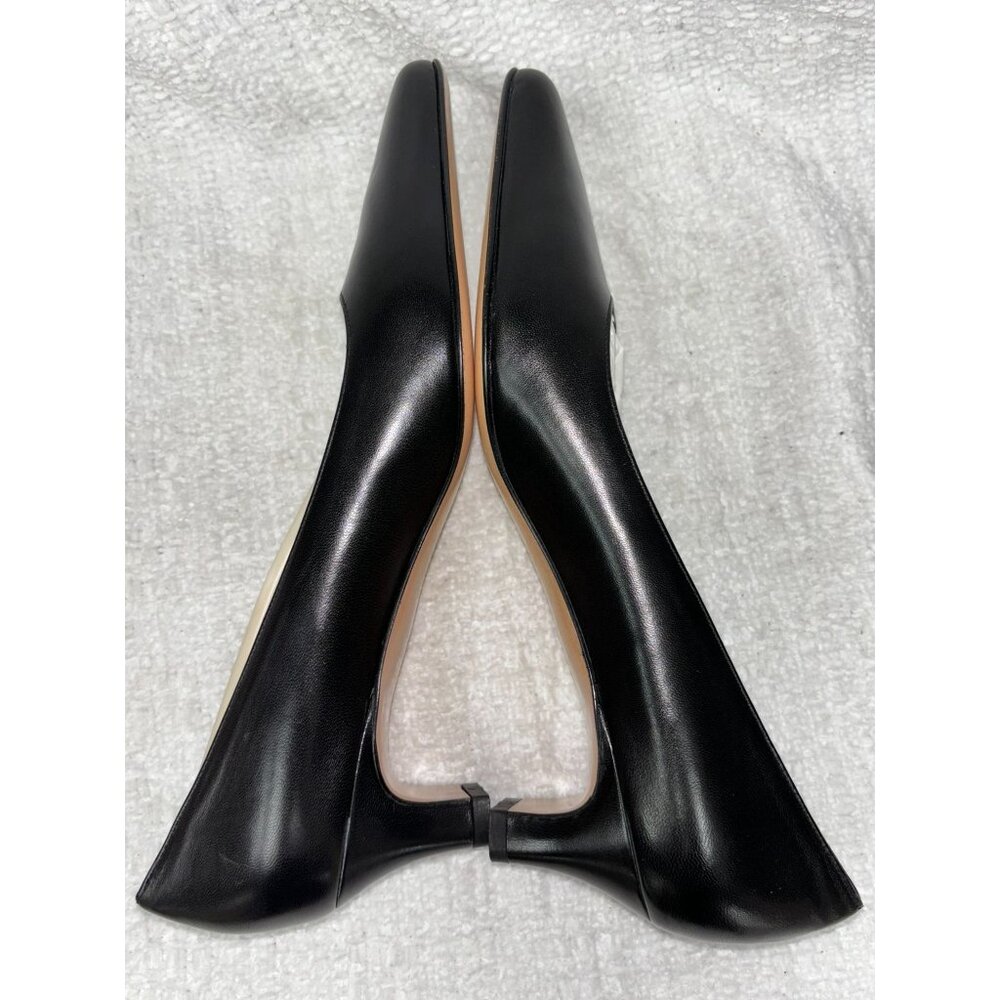 Salvatore Ferragamo Boutique Maffea Black Leather Pumps Size 7.5 AA #45030 - Picture 4 of 9
